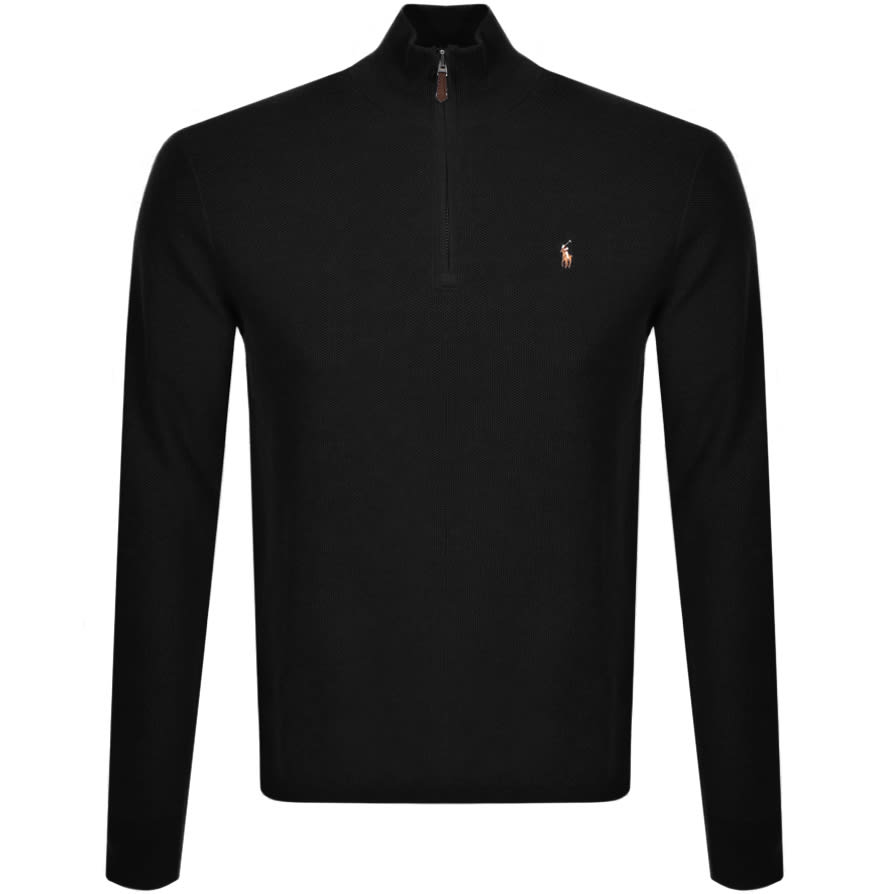Alternative Image for ProductRalph Lauren Half Zip Sweatshirt Black1